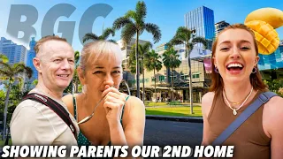 Parents React to BGC, MANILA! Blown Away on Day 1 (Trying mango, shopping malls & Filipino snacks)