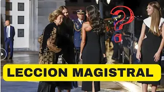 LECCION MAGISTRAL DE CLASE Y SABIDURIA DE DOÑA SOFIA A LA REINA DE ESPAÑA LETIZIA