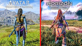 Avatar: Frontiers of Pandora VS Horizon Forbidden West Physics Details Graphics Comparison 4k60fps