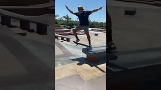 Skating the entire skatepark on 2 wheels #shorts