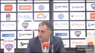 Dragan Bajic nakon poraza od Mega Bemaxa