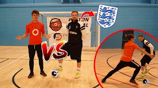 Street Panna vs Pro England Futsal Legend! 1 on 1 Challenge!!