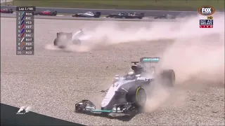 Lewis Hamilton and Nico Rosberg start crash Spanish GP 2016