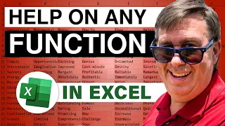 Excel - Fast Way To Access Help On Any Function While Entering A Formula In Excel - Episode 1766