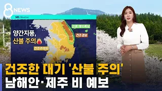 [날씨] 건조한 대기 '산불 주의'…남해안 · 제주 비 예보 / SBS