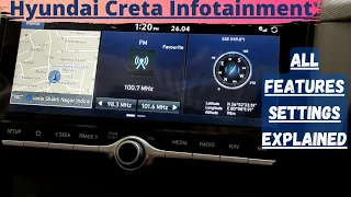 Hyundai Creta Infotainment System Features and Settings explained | In Hindi | #hyundai #creta #sx