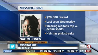 $20,000 reward offered in hunt for missing Florida girl