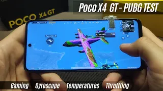 Poco X4 GT PUBG Test ★  MediaTek Dimensity 8100 PUBG ★ Gaming, Gyroscope, Temperatures, Throttling