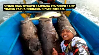 Sehari Sebelum Puasa||Panen Ikan kERAPU monster Di laut Timika Papua.