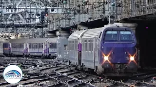 Quelques trains de Paris Saint-Lazare au nord de Paris.