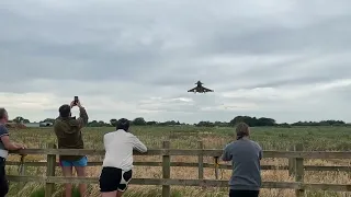 Way too low insane 22 eurofighter typhoons landing at RAF coningsby 17 th June 2023