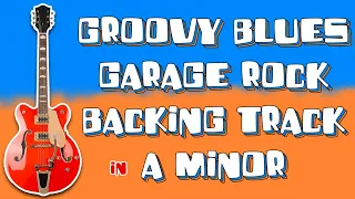 Bluesy Garage Rock Backing Track in A Minor (with TWO drum solos!)