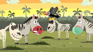 Save the Zebras - Zebra cartoon - Wild animals - Funny adventures