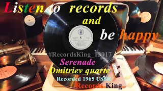 Serenade Dmitriev quartet Recorded 1960 USSR Aprelevskii Zavod 10" #78rpm shellac #RecordsKing_13917