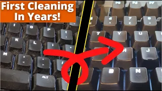 Cleaning a DIRTY Keyboard After Several Years! | Satisfying