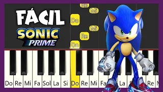 TEMA DE SONIC PRIME - PIANO FÁCIL CON NOTAS  - PIANO TUTORIAL