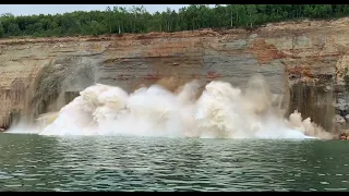 Pictured Rocks National Lakeshore cliff plummets into Lake Superior Short Version