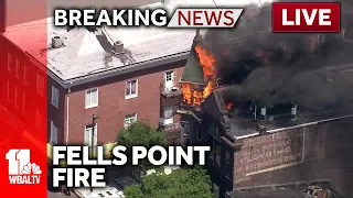 LIVE: SkyTeam 11 is over a building fire in Fells Point - wbaltv.com