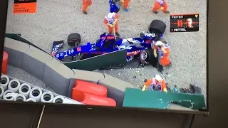 F1 Brendon Hartley Hard Crash in Free Practice 3 || GP Barcelona 2018 ||