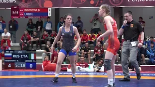 1/2 WW - 50 kg: D. KHVOSTOVA (RUS) v. E. LIUZZI (ITA)