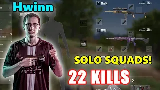 Soniqs Hwinn - 22 KILLS - SOLO SQUADS! - M416 + Mini14 - PUBG