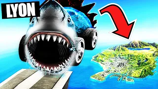 SALTO LA MEGA RAMPA CON IL RAZZO GODZILLA SU GTA5!!