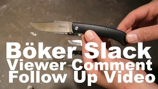 Boker Plus Slack Slip Joint Viewer Comment Follow Up