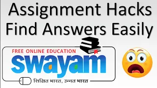 🔥🔥Swayam NPTEL Assignment Answers | How To Find Answer of Swayam Quiz | Exams Hacks | Solve Easily !