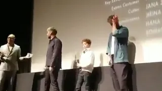 Taika Waititi crying at the Jojo Rabbit premiere