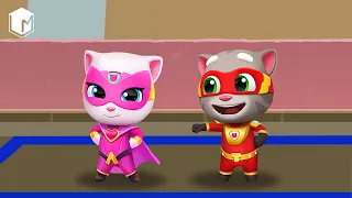 WHO IS THE BEST? My Talking Tom Hero vs My Talking Angela Hero!