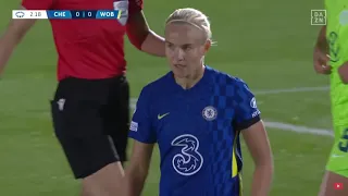 Pernille Harder vs Wolfsburg - UEFA Women's Champions League - 06/10/2021 - Every touch