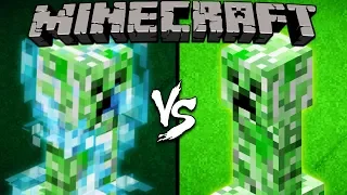 Charged Creeper vs. Creeper - Minecraft