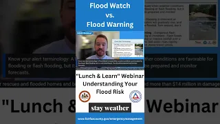 What's the difference: Flood Watch vs Flood Warning #Shorts