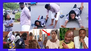 Sumsum cries,lies on the floor to beg Ken Agyapong and Despite to rescue Akuapem Poloo from prison