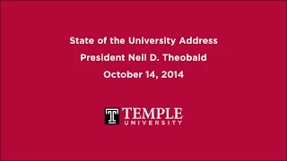 President Theobald's annual State of the University address