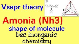 Nh3 shape vsepr theory,nh3 molecule shape structure amonia shape ,vsepr theory,bsc first year inorga