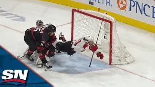 Devils' Dawson Mercer Uses Skate To Control Puck, Makes Fabulous Move To Score Diving Goal