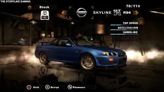 Need For Speed : Most Wanted Remastered - Nissan Skyline GT-R R34 - Gameplay PC