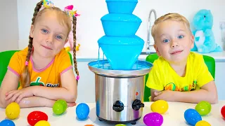 Gaby and Alex - Blue Chocolate Fountain Challenge