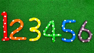 Clay Cracking ASMR video | How to clay cracking Rainbow Dots numbers 무지개 도트 숫자 점토부수기