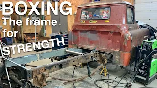 Repairing and boxing a rusty truck frame - rat rod rebuild