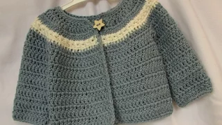 VERY EASY crochet cardigan / sweater / jumper tutorial - baby and child sizes