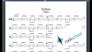 Yellow Rockschool Debut Grade Drums