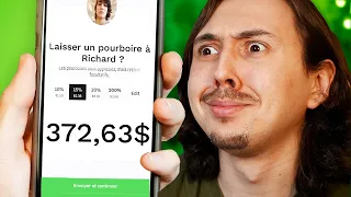 Donner d'énormes pourboires aux livreurs UberEats