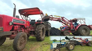 Mahindra 575 DI XP PLUS & Swaraj 735 FE in the tractor 605 Di-35 Arjun Novo Coal Fully Loading