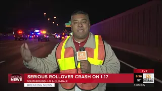 VIDEO: Serious rollover crash closes SB I-17 in Phoenix