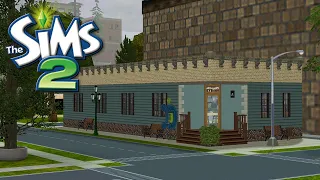 Building a grungey bar on a corner! || Sims 2 Speed Build