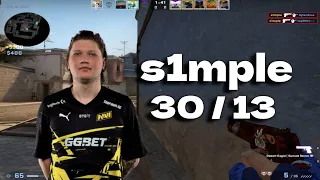 CSGO POV NAVI s1mple (30/13) vs FACEIT Ranked (MIRAGE) June 28, 2023