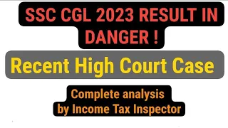 SSC CGL 2023 RESULT UPDATE | CGL 2023 DOCUMENT VERIFICATION | SSC CGL HIGH COURT CASE |
