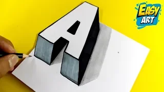 HOW to Draw 3D LETTERS LETTER 🔴 Draw BEAUTIFUL 3D letters